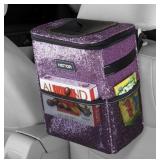 Purple Sparkle Car Trash Can/Organizer
