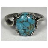 Sterling Silver Arizona Turquoise Ring Sz 6
