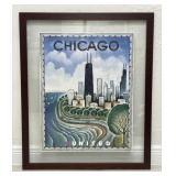 Tim Zeltner United Airlines Chicago Travel Poster
