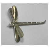 Sterling Dragonfly Brooch Pin TAXCO Signed TN-94