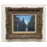 HR Ulloa Burgos Street Scene Impressionist Oil