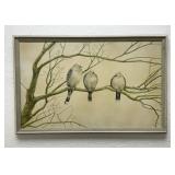 Goetzman Untitled Birds on Branch Oil on Canvas