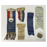 Collection of Vintage Ribbons & Pin Badges
