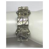Sterling Silver & Abalone Hecho Exquisite Bracelet
