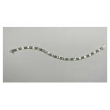 14K Emerald & Diamond 7" Bracelet