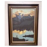 Vovo Mountain Landscape Large Framed Painting