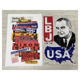 25+ Presidential Bumper Stickers + LBJ Banner