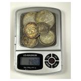 1.48 Ounces Various World Silver Coins 7 Coin Lot