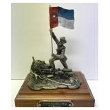 Barnum North Carolina Flag Pewter Sculpture