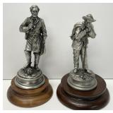 Barnum Robert Lee & Johnny Reb Pewter Sculptures