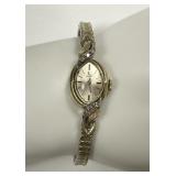 Ladies 14K Omega Dress Watch w/ Diamond Accents