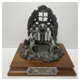 Francis Barnum Silent Night Pewter Sculpture