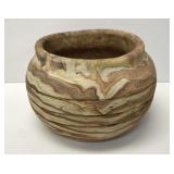 Comanche Pottery Planter Pot Bowl Signed