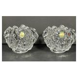 Bleikristal Crystal Candle Votive Pair