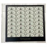 Series 1981 $1 Uncut Sheet of 32 Notes