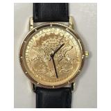 $20 Gold Coin Dial Mens Wristwatch