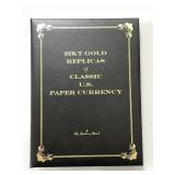 Danbury Mint 32 Gold Replica Currency Notes Album
