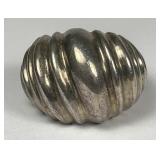 Vintage Sterling Silver Art Deco Dome Ladies Ring