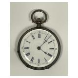Small Pocket Watch Ornate Village Scene