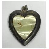 Sterling Silver Heart Shaped Locket w/ 2 Pictures