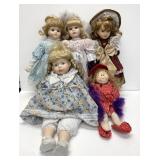 Lot of 5 Different Dolls 14-18"