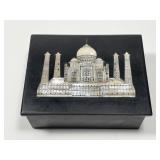 Inlaid Mother of Pearl Indian Scene Trinket Box
