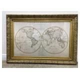 La Mappe Monde Ou Le Globe Terrestre Framed
