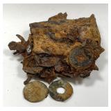 Water Salvaged Clump of Tokens In Situ