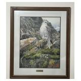 Jan Martin McGuire Gyrfalcon S&N Art Print Framed