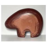 Hand Carved Jasper Stone Bear Figurine