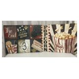 2 Large Canvas Prints Related to Movies/Popcorn