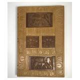 Hand Carved & Inlaid Elephant Wood Art Book