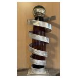 Aluminum & Glass Spiral Sculpture