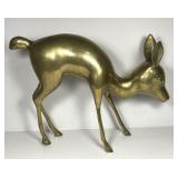 Vintage Brass Fawn Deer Sculpture
