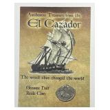 El Cazador Shipwreck Silver Half Reale Coin