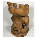 Hand Carved Maori Style Tribal Art Signed