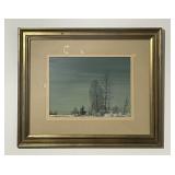 Mel Kishner "Blue Day" Original Oil on Board