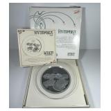 Daum France 1979 Nymphea Crystal Plate w/Box