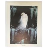 White Egret Sanibel Island Reporter Poster 1992