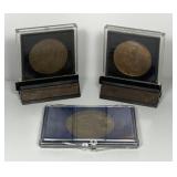 Three Vintage Medals in Plastic Cases