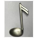 Sterling Silver Musical Note Pin by Danecraft