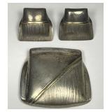 Artisan Sterling & 10K Modern Style Pin & Earrings