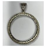Sterling Silver Diamond Cut Bezel for Silver Eagle
