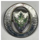 Richard Helmsley Antique Enameled Maple Leaf Pin