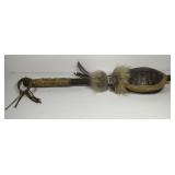 Native American Indian Beaded Turtle Rattle