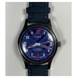 Vintage ORIS Blue Dial Swiss Mens Wristwatch