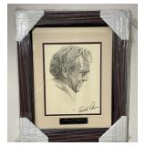 Arnold Palmer "The King" Golfer Signed Sketch