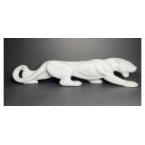 Haeger Panther 24" Textured White Ceramic Figurine