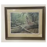 Don Eckelberry Ruffed Grouse S&N Art Print Framed