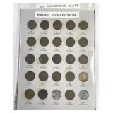 1887-1909 Indian Head Cent 23-Coin Date Run